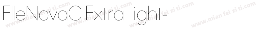 ElleNovaC ExtraLight字体转换